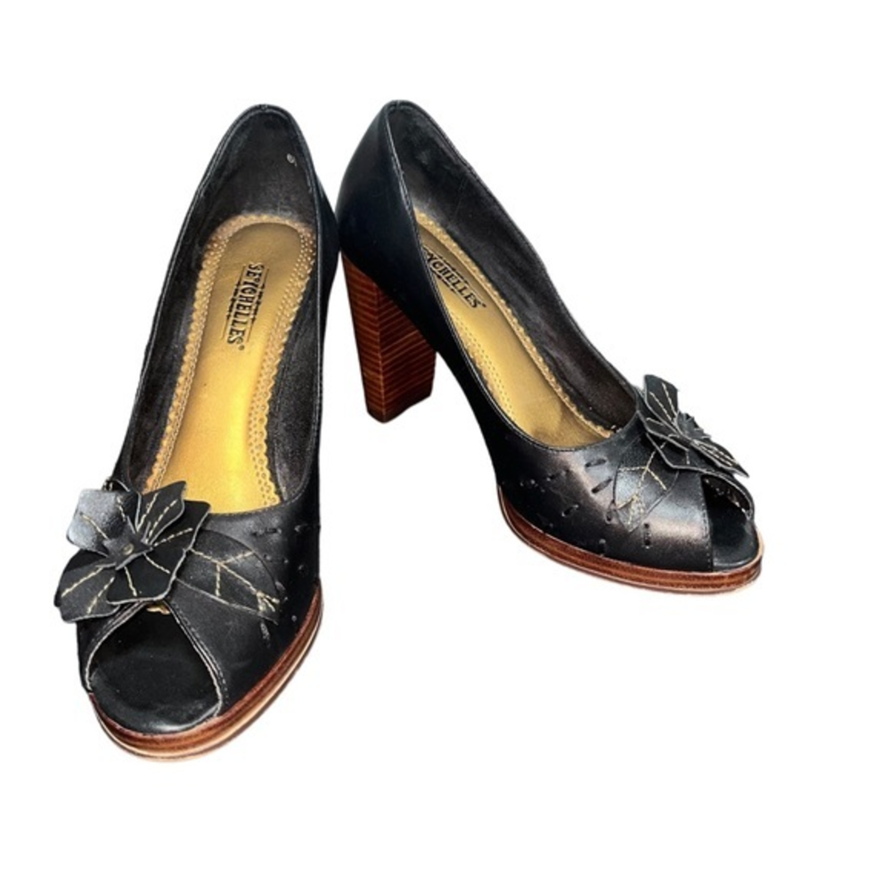 Seychelles Vintage Inspired Peep Toe Pumps Size 6.5‎